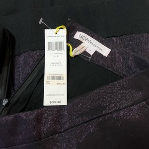 BCBGeneration NWT metallic purple black skirt 4